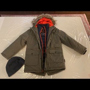 Boys Hawke & Co. Dark Green Coat